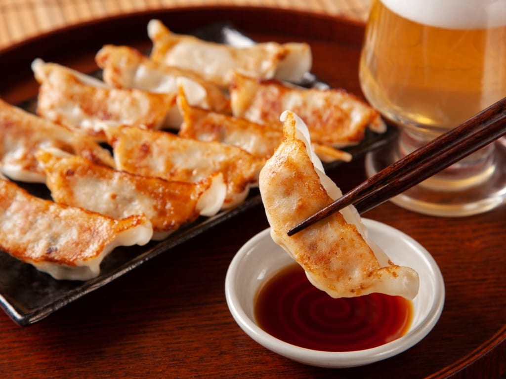 餃子とビール